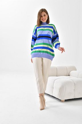 پلیور بنفش زنانه هندسی FTZ WOMEN - کد 762600532