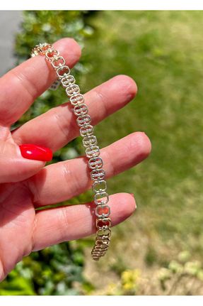 دستبند نقره طلائی زنانه 925 عیار Defne Silver - کد 834796732