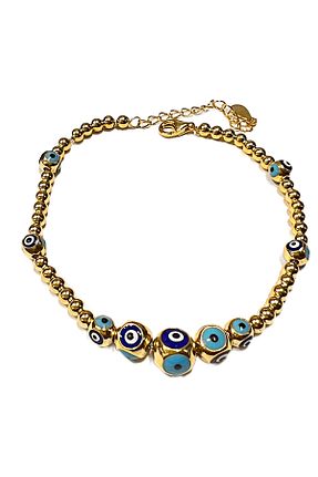 دستبند نقره طلائی زنانه 925 عیار Defne Silver - کد 763954363