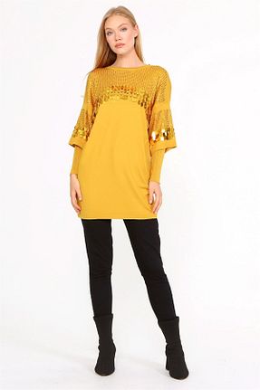 تونیک زرد زنانه تریکو FTZ WOMEN - کد 142498807