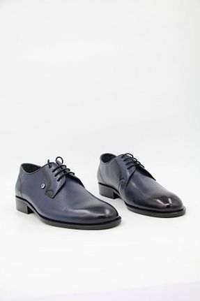 کفش کلاسیک سرمه ای مردانه چرم خالص Pierre Cardin - کد 266891104