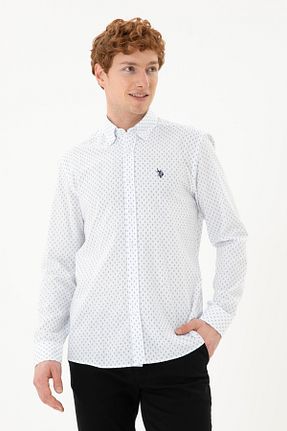 پیراهن آبی مردانه یقه پیراهنی U.S. Polo Assn. - کد 833125815