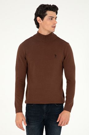 پلیور قهوه ای مردانه ساده U.S. Polo Assn. - کد 857556405