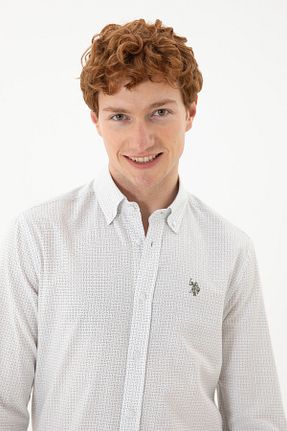 پیراهن سفید مردانه یقه پیراهنی U.S. Polo Assn. - کد 833115601
