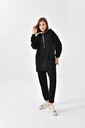 ست بالاتنه و پائین تنه مشکی زنانه بافتنی FTZ WOMEN - کد 764722837