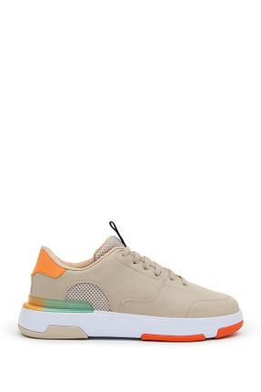 کفش اسنیکر بژ مردانه بند دار U.S. Polo Assn. - کد 833125397