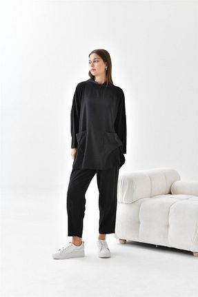 ست بالاتنه و پائین تنه مشکی زنانه بافتنی FTZ WOMEN - کد 747089244