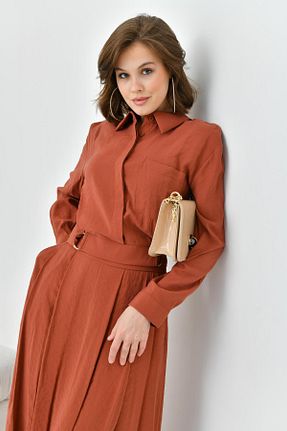 ست بالاتنه و پائین تنه نارنجی زنانه بافتنی FTZ WOMEN - کد 814778980