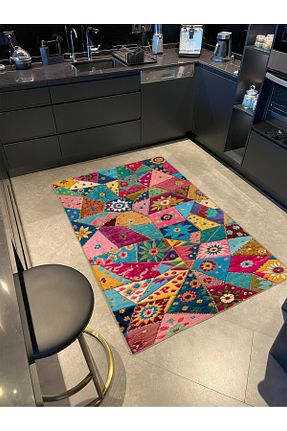 فرش رنگی قابل شستشو Rugs Modern Halı - کد 861763337