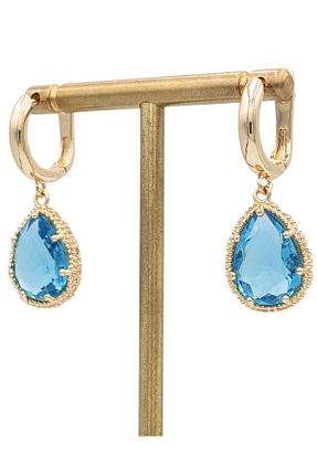 گوشواره جواهر آبی زیرکن MUCCY Pieces of Style - کد 683140229
