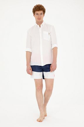 شلوارک و برمودا سرمه ای مردانه پلی استر U.S. Polo Assn. - کد 833117934