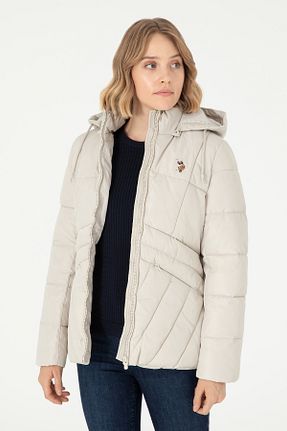 کاپشن بژ زنانه پلی استر U.S. Polo Assn. - کد 849750156