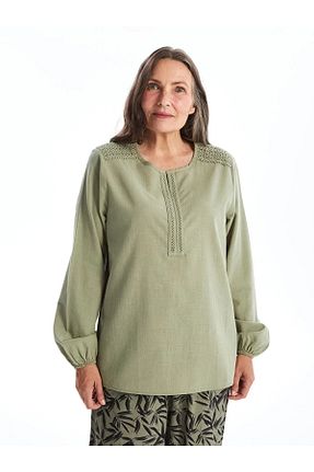 بلوز سبز زنانه ساده LC Waikiki - کد 861811045