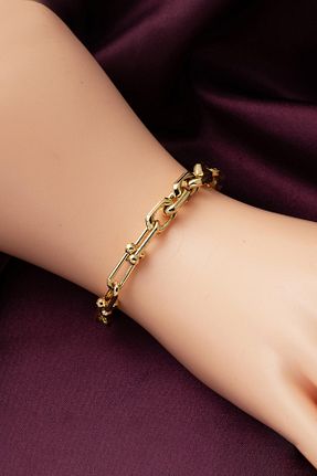دستبند طلا زرد زنانه 14 عیار Zerince - کد 898851963