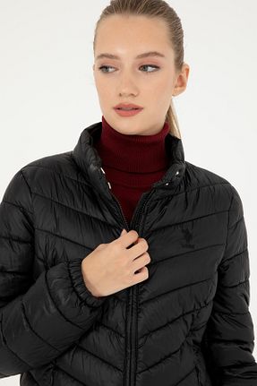 کاپشن مشکی زنانه پارچه U.S. Polo Assn. - کد 857297399