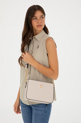 کیف دوشی طوسی زنانه پارچه ای U.S. Polo Assn. - کد 832934771