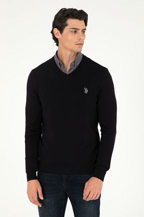 پلیور مشکی مردانه ساده U.S. Polo Assn. - کد 857269023