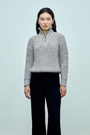 پلیور طوسی زنانه ساده W Collection - کد 366854327