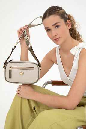 کیف دوشی بژ زنانه پارچه ای U.S. Polo Assn. - کد 832609886