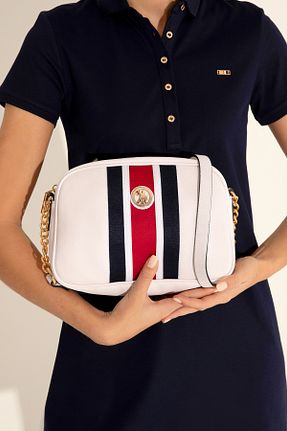 کیف دوشی سفید زنانه پارچه ای U.S. Polo Assn. - کد 832994532