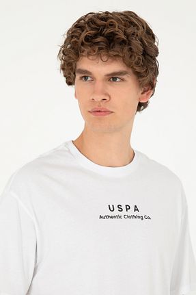تیشرت سفید مردانه یقه دوچرخه U.S. Polo Assn. - کد 857636260