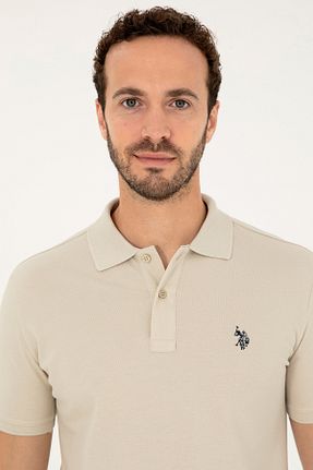 پولوشرت بژ مردانه پارچه U.S. Polo Assn. - کد 843131567