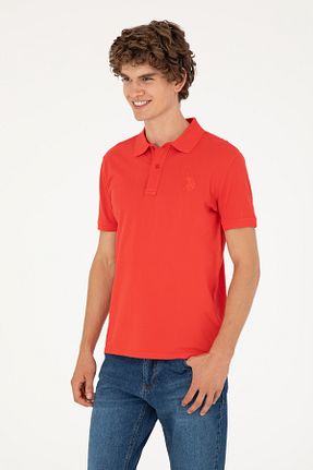 پولوشرت قرمز مردانه پارچه U.S. Polo Assn. - کد 852716291