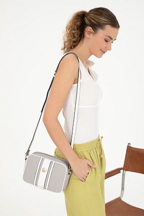 کیف دوشی طوسی زنانه پارچه ای U.S. Polo Assn. - کد 832950282