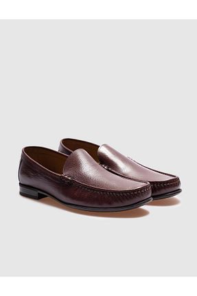 کفش لوفر قهوه ای مردانه چرم خالص Cabani - کد 215624564