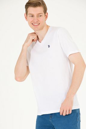 تیشرت سفید مردانه رگولار U.S. Polo Assn. - کد 839180744