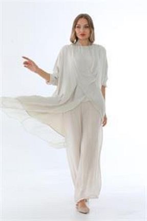 ست بالاتنه و پائین تنه بژ زنانه بافتنی Bohem Stil - کد 816881685