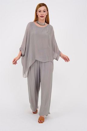 ست بالاتنه و پائین تنه قهوه ای زنانه بافتنی Bohem Stil - کد 682769742