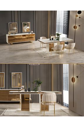 ست میز ناهارخوری بژ inegölmobilyası - کد 769376221