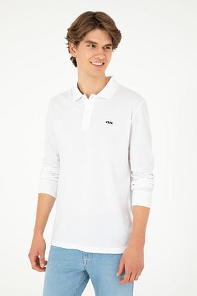 سوئیشرت سفید مردانه ساده U.S. Polo Assn. - کد 855990220