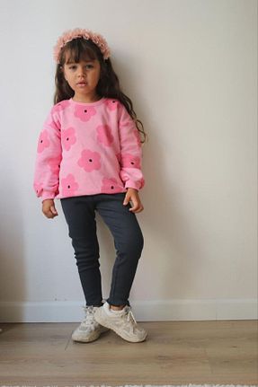 ست بالاتنه و پائین تنه صورتی بچه گانه بافتنی Kids - کد 861890929