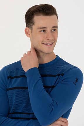 پلیور آبی مردانه ساده U.S. Polo Assn. - کد 834787216