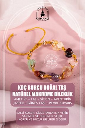دستبند جواهر رنگی زنانه سنگ طبیعی OSMANLI DOĞAL TAŞ - کد 641712616