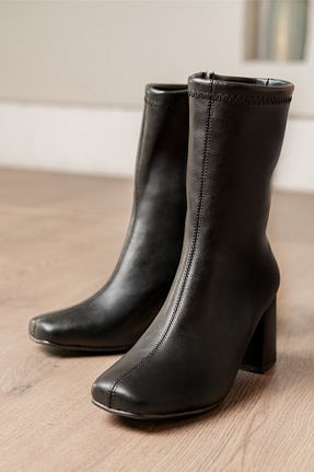 بوت / نیم بوت مشکی زنانه چرم لاکی bakacstore - کد 758388996