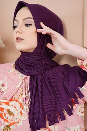 شال بنفش زنانه پنبه ای Belifanti Collection - کد 316634650