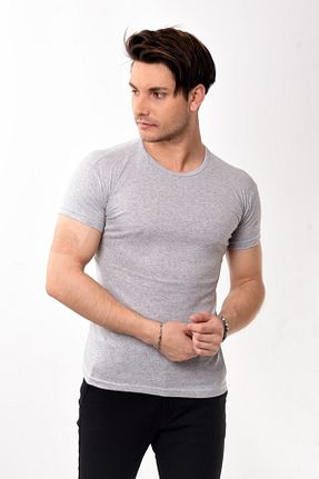تیشرت طوسی مردانه اسلیم فیت Belifanti Collection - کد 208574050