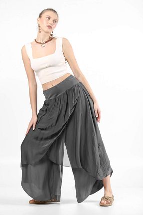 شلوار طوسی زنانه پارچه Bohem Stil - کد 462756270
