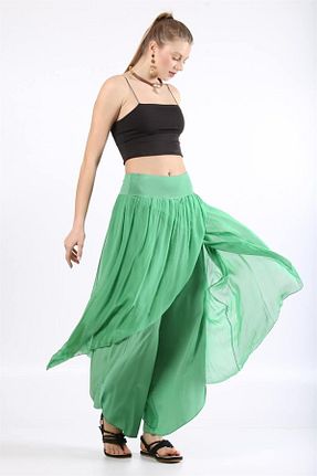 شلوار سبز زنانه پارچه Bohem Stil - کد 736187194