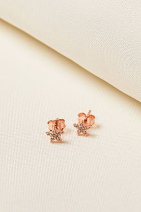 گوشواره نقره صورتی زنانه 925 عیار Elika Silver - کد 839476931