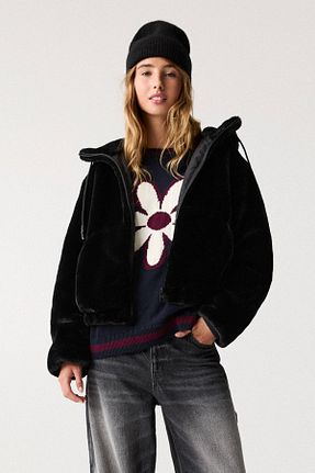 کت مشکی زنانه رگولار Pull & Bear - کد 859528436