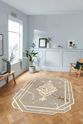 فرش قهوه ای زیره ضد لغزش Napoli Home - کد 861933400