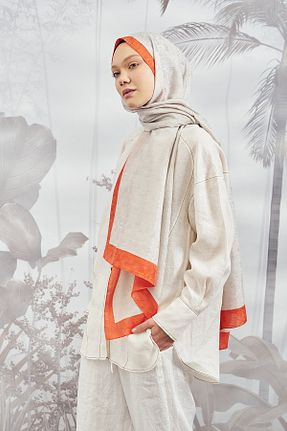 شال طوسی زنانه پنبه پلی استر ARMANDA - کد 861941719