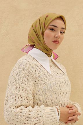 روسری سبز 90 x 90 Silk Home - کد 846039482