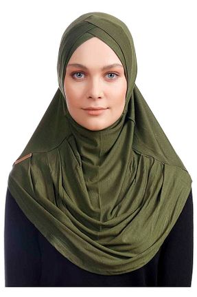 روسری خاکی پنبه ای Ecardin - کد 861951695