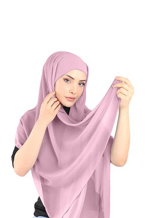روسری بنفش شیفون Ecardin - کد 861951457