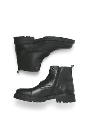 بوت / نیم بوت مشکی مردانه پاشنه تخت Jack & Jones - کد 861950938